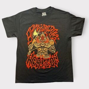 Bring Me The‎ Horizon BMTH Skeletal Warrior Graphic T-Shirt Black Large